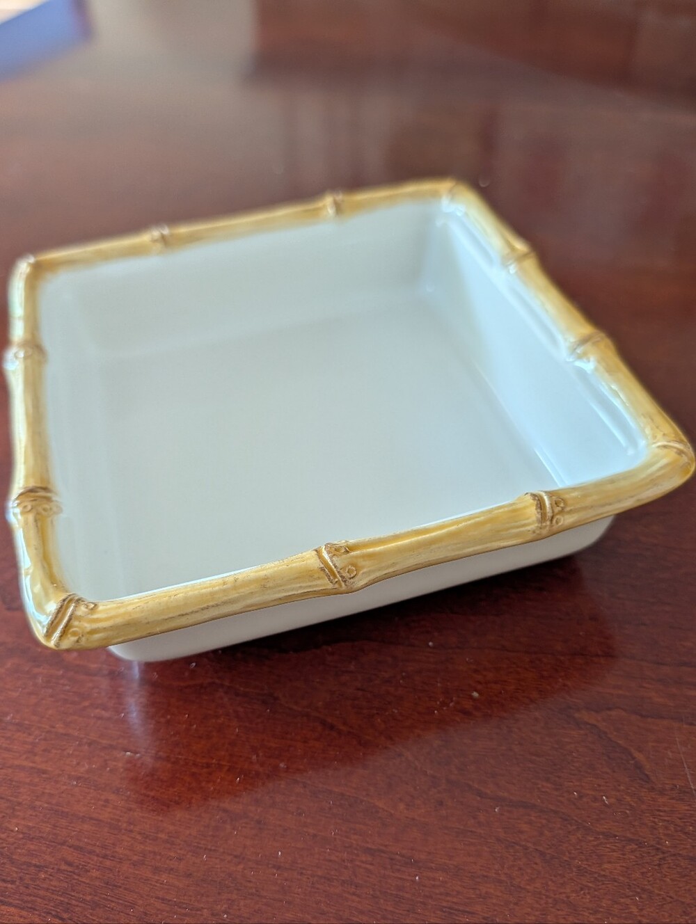 Juliska Bamboo Pattern Square Dish